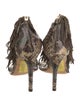Sergio Rossi Snakeskin Animal Print Sandals