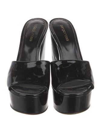 Sergio Rossi Patent Leather Slides