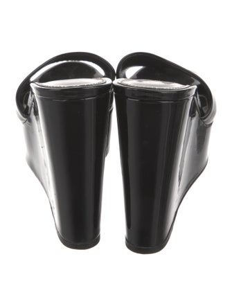 Sergio Rossi Patent Leather Slides