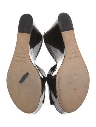 Sergio Rossi Patent Leather Slides