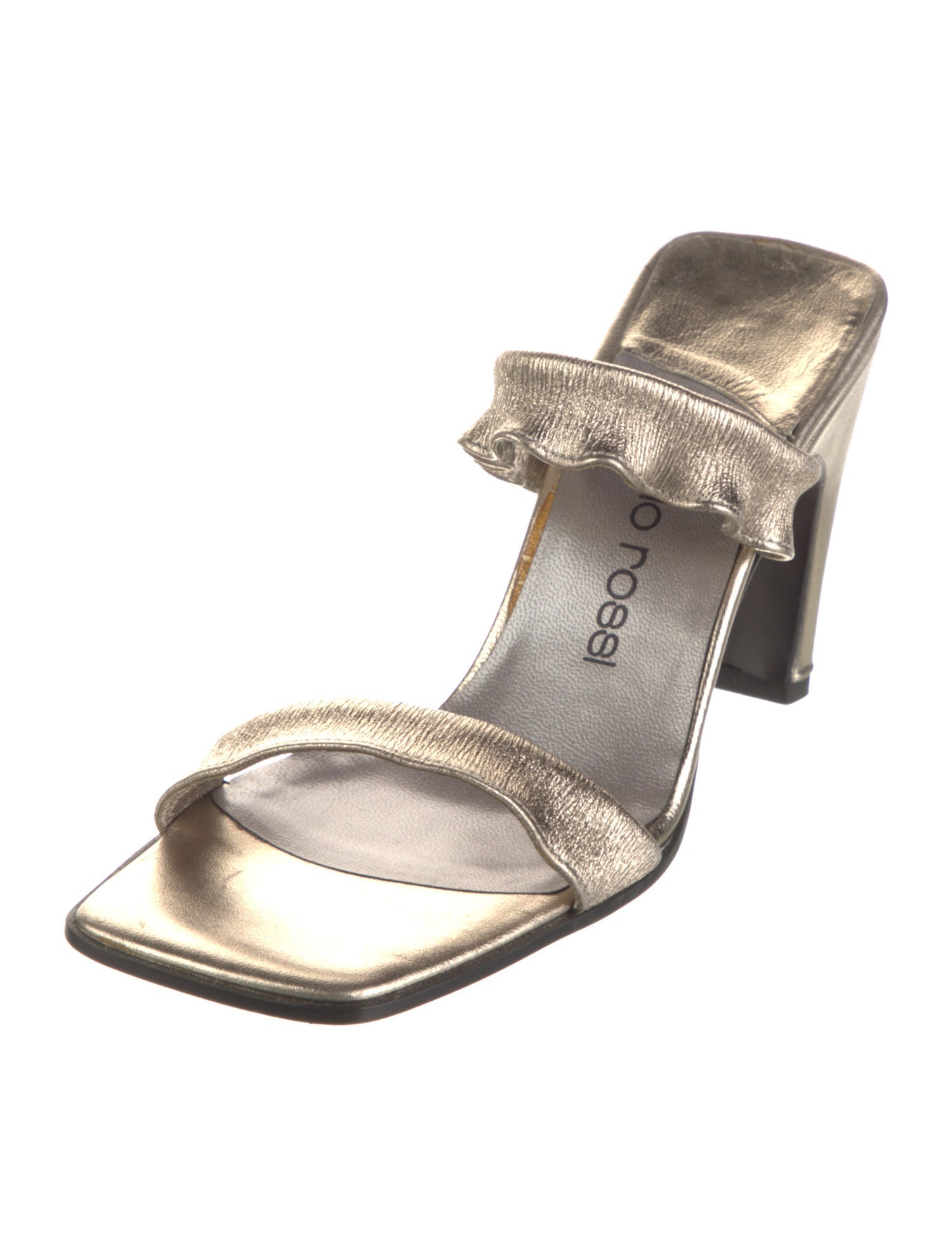 Sergio Rossi Leather Slides