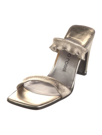 Sergio Rossi Leather Slides