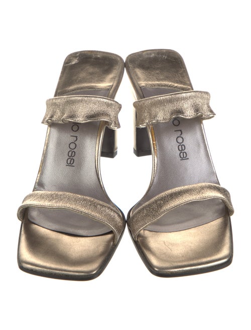Sergio Rossi Leather Slides