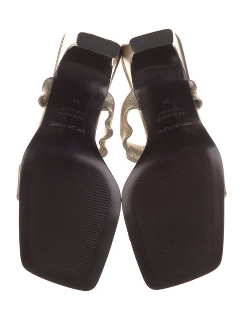 Sergio Rossi Leather Slides