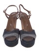 Sergio Rossi Denim T-Strap Sandals