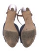 Sergio Rossi Denim T-Strap Sandals