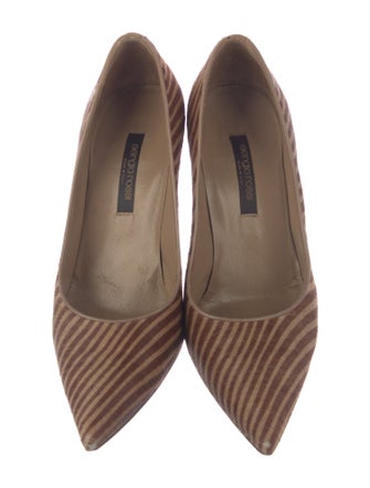 Sergio Rossi Ponyhair Striped Pumps