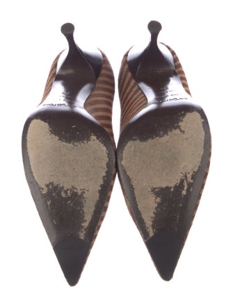 Sergio Rossi Ponyhair Striped Pumps