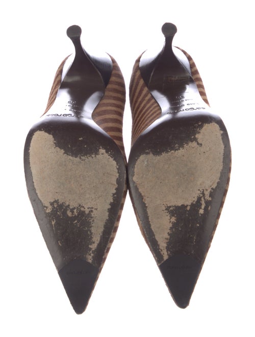 Sergio Rossi Ponyhair Striped Pumps