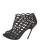 Sergio Rossi Suede Lasercut Accents Sandals