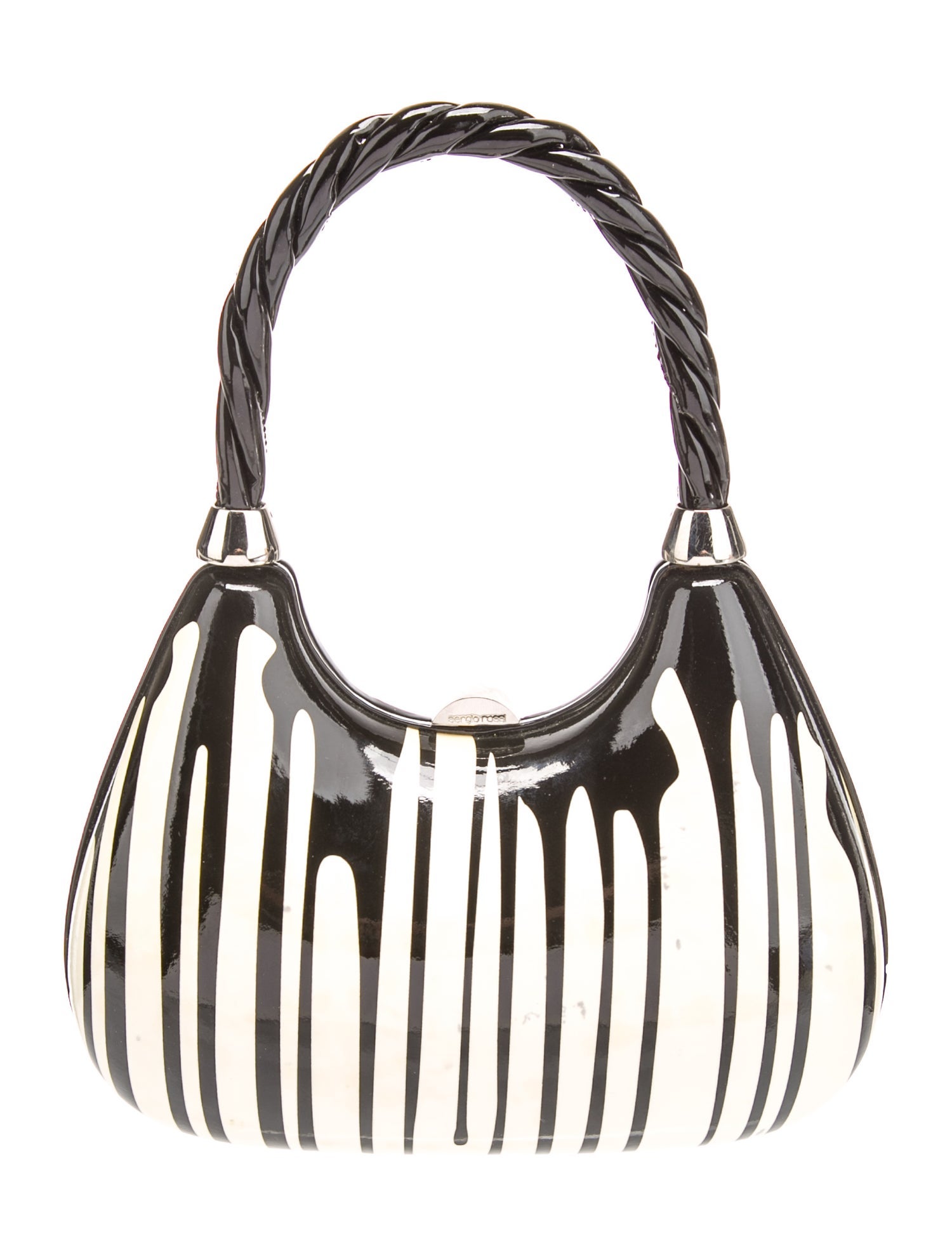 Sergio Rossi Patent Leather Top Handle Bag
