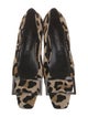 Sergio Rossi Suede Animal Print Flats