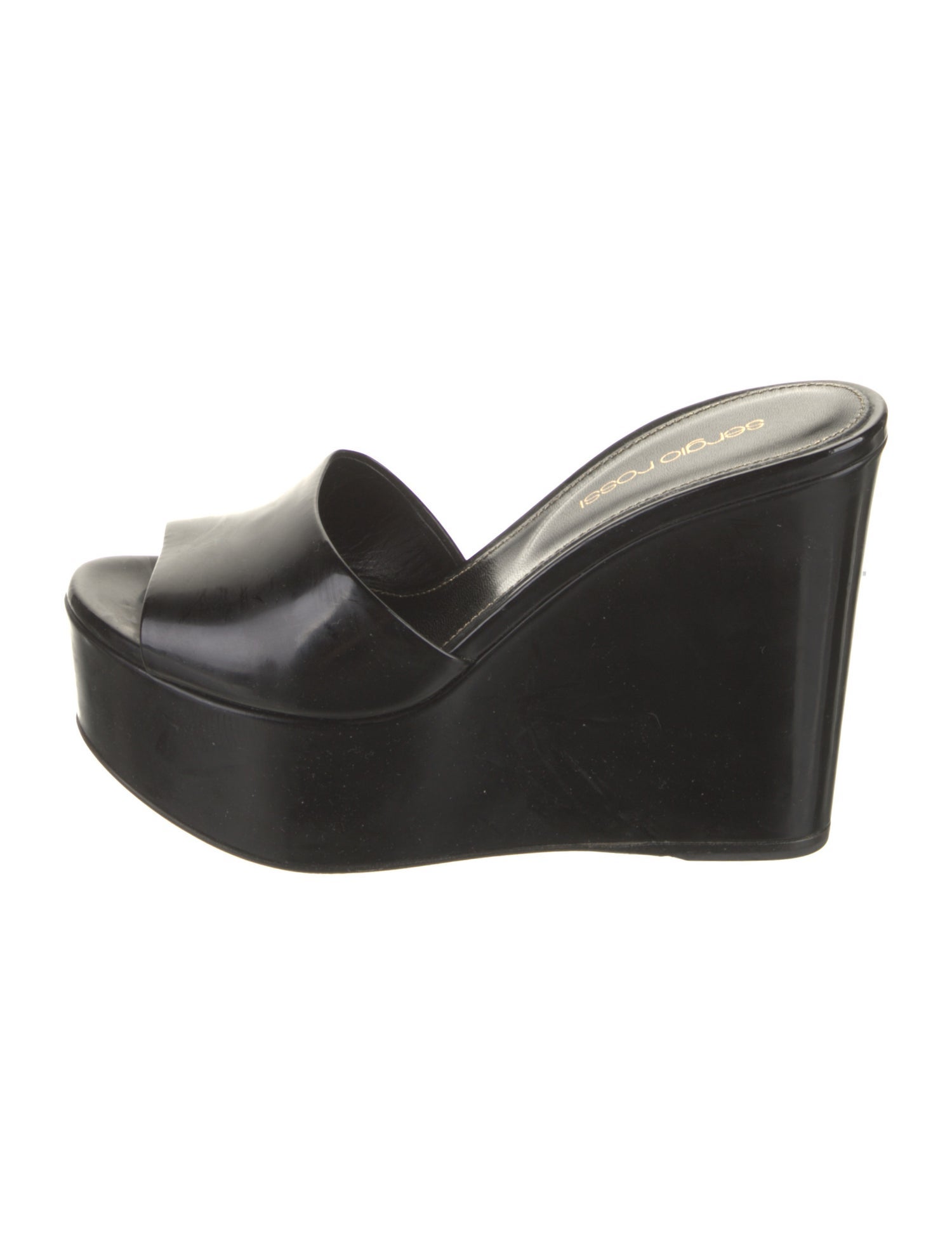 Sergio Rossi Leather Slides