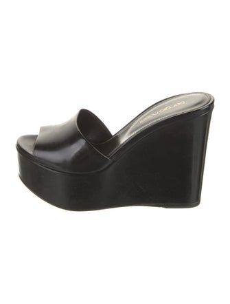 Sergio Rossi Leather Slides