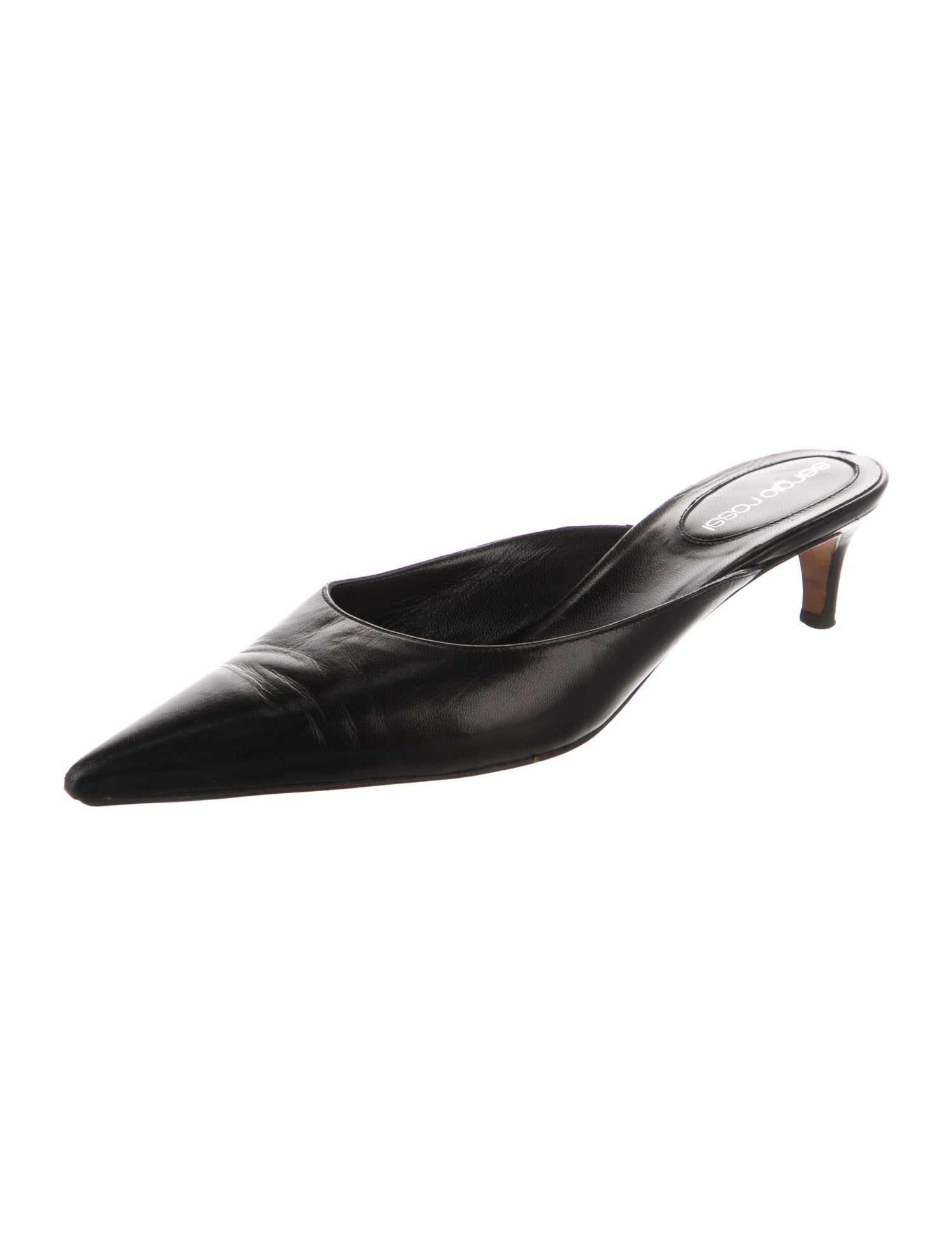 Sergio Rossi Leather Mules