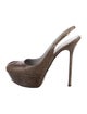 Sergio Rossi Lizard Slingback Pumps