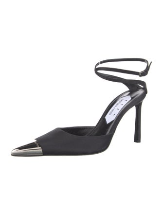 Area x Sergio Rossi Satin Slingback Pumps