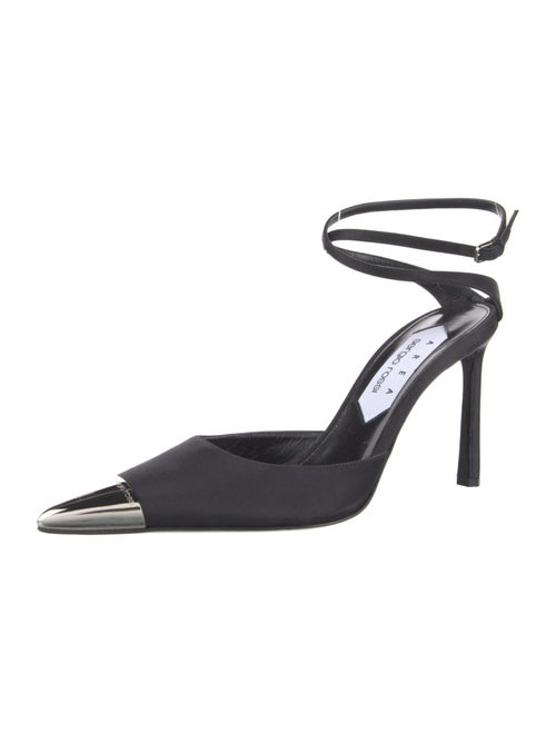 Area x Sergio Rossi Satin Slingback Pumps