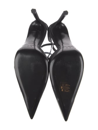 Area x Sergio Rossi Satin Slingback Pumps