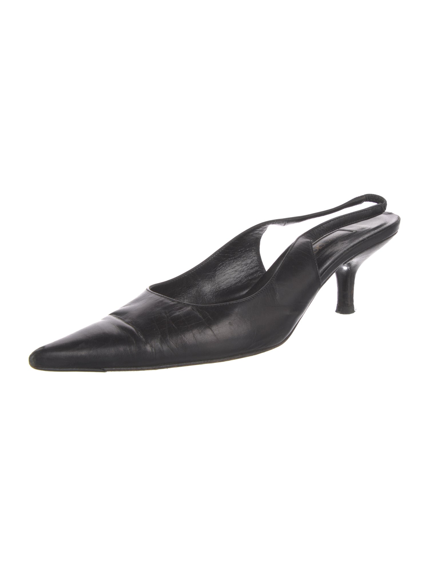 Sergio Rossi Leather Slingback Pumps