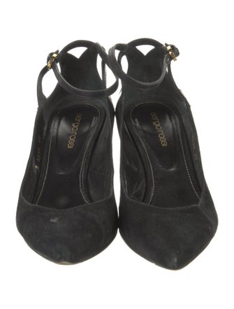 Sergio Rossi Suede Cutout Accent Sandals