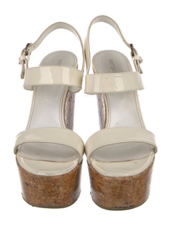 Sergio Rossi Patent Leather Slingback Sandals