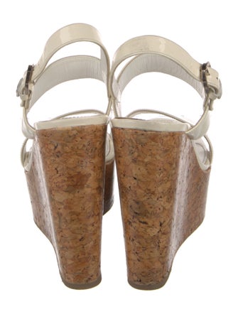 Sergio Rossi Patent Leather Slingback Sandals