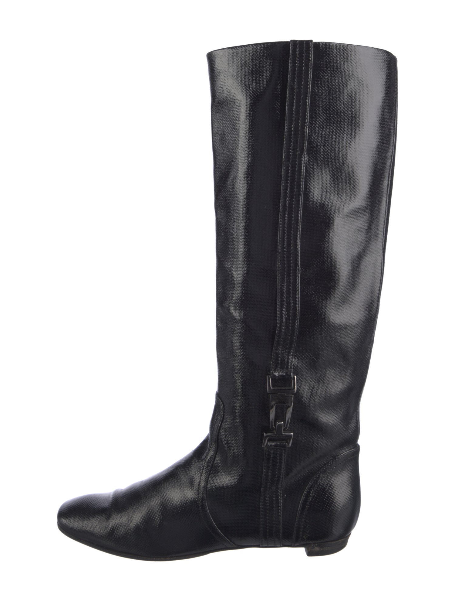Sergio Rossi Patent Leather Riding Boots