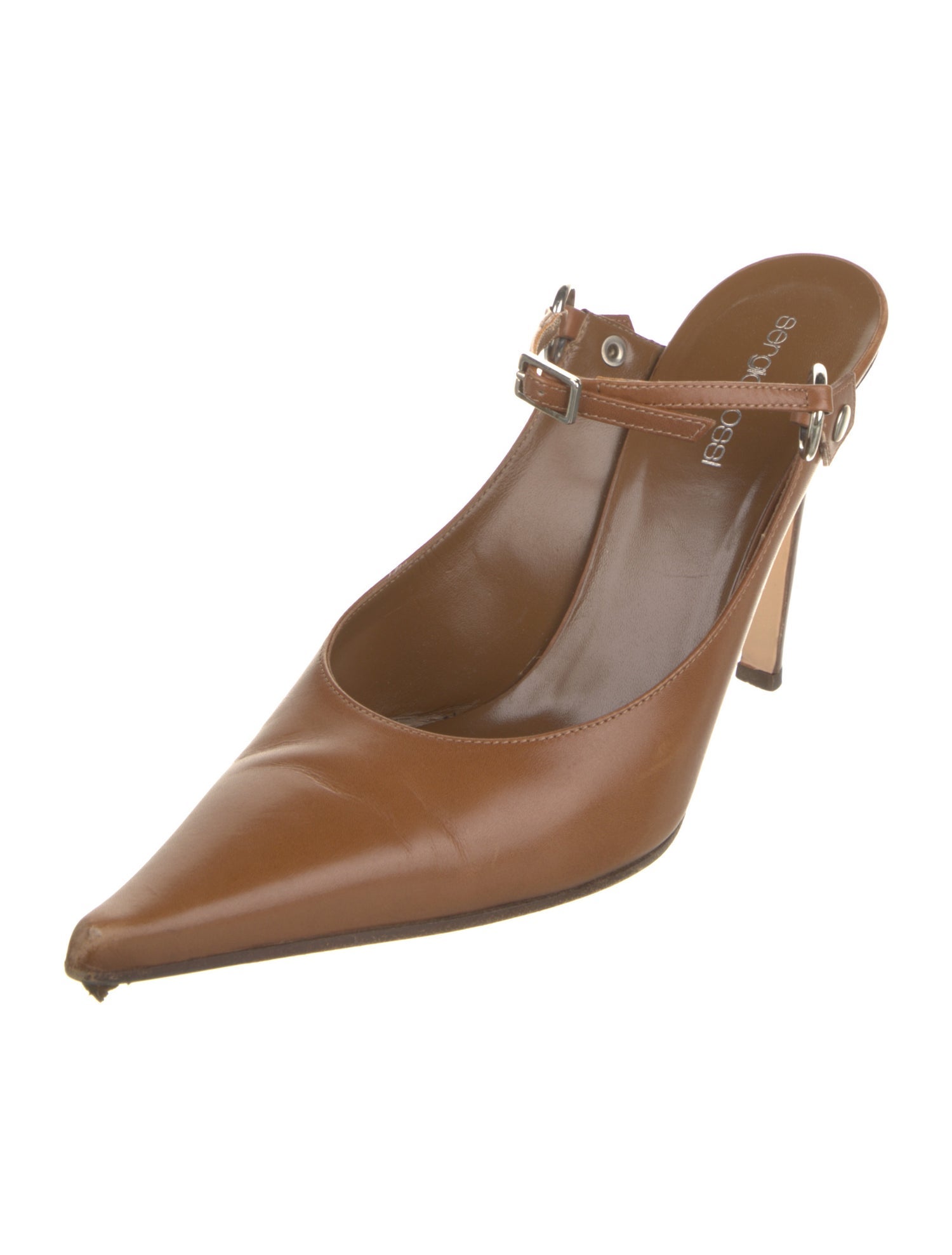 Sergio Rossi Leather Mules