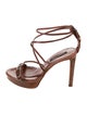 Sergio Rossi Leather Studded Accents Slingback Sandals