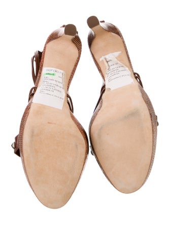 Sergio Rossi Leather Studded Accents Slingback Sandals