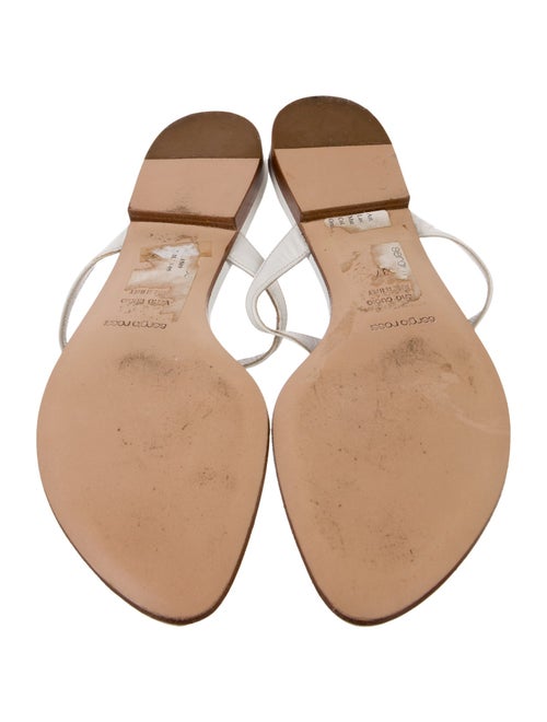 Sergio Rossi Leather Flip Flops