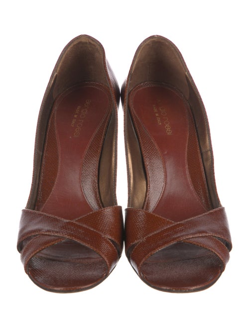 Sergio Rossi Lizard D'Orsay Pumps