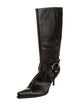 Sergio Rossi Leather Moto Boots
