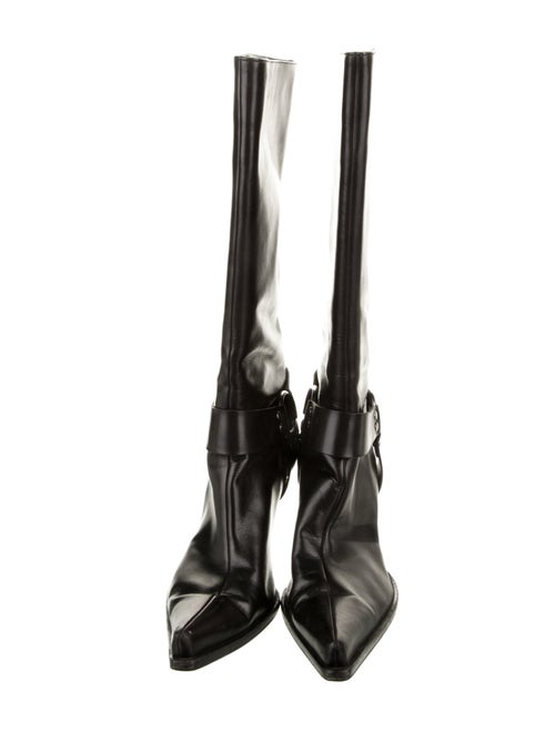 Sergio Rossi Leather Moto Boots