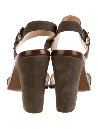 Sergio Rossi Suede Slingback Sandals