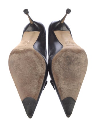 Sergio Rossi Leather Studded Accents Mules