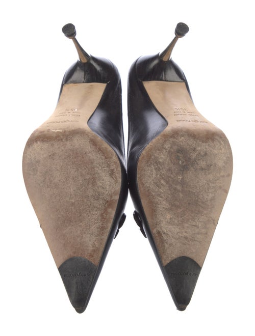 Sergio Rossi Leather Studded Accents Mules