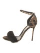 Sergio Rossi Ponyhair Animal Print Sandals