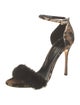 Sergio Rossi Ponyhair Animal Print Sandals