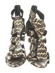 Sergio Rossi Snakeskin Animal Print Gladiator Sandals
