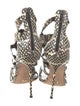 Sergio Rossi Snakeskin Animal Print Gladiator Sandals