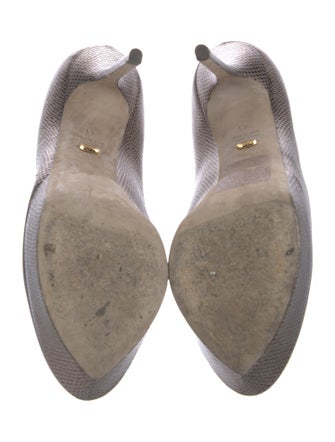 Sergio Rossi Leather Animal Print Pumps