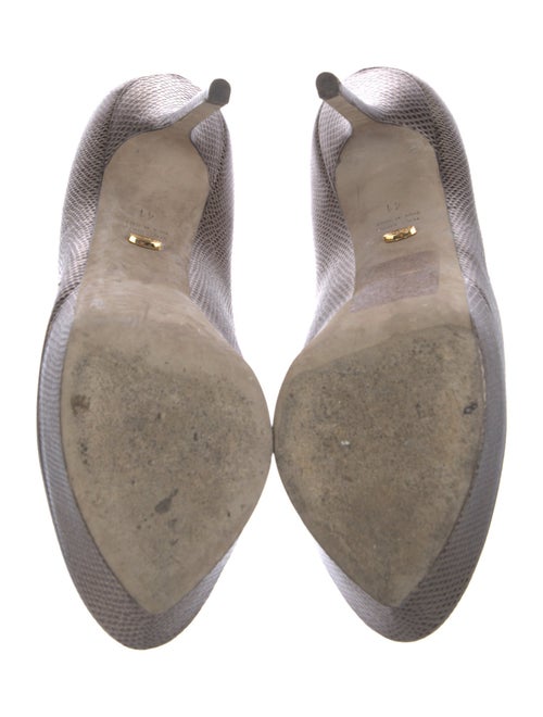 Sergio Rossi Leather Animal Print Pumps