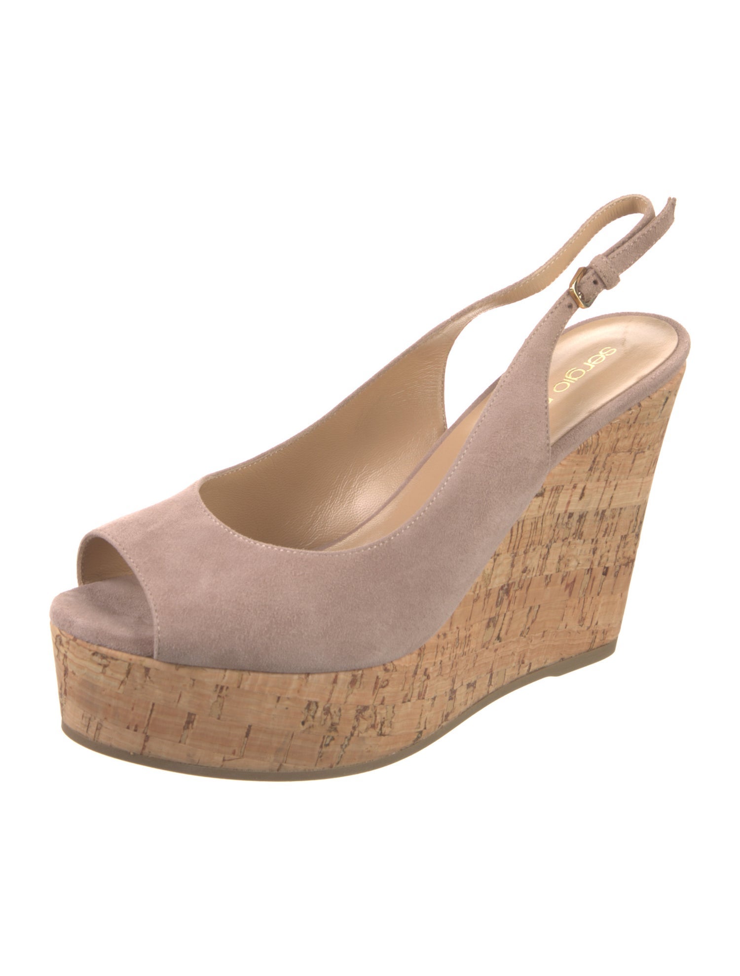 Sergio Rossi Suede Slingback Sandals w/ Tags