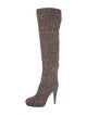 Sergio Rossi Suede Animal Print Boots