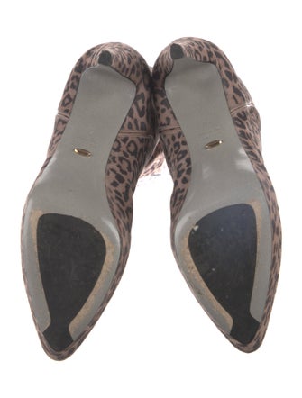 Sergio Rossi Suede Animal Print Boots