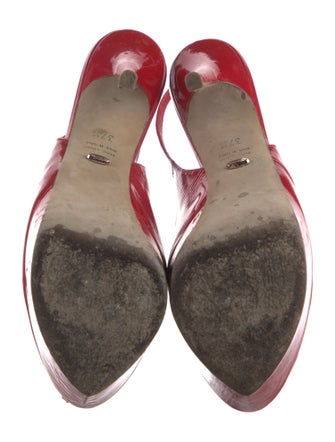 Sergio Rossi Patent Leather Slingback Pumps
