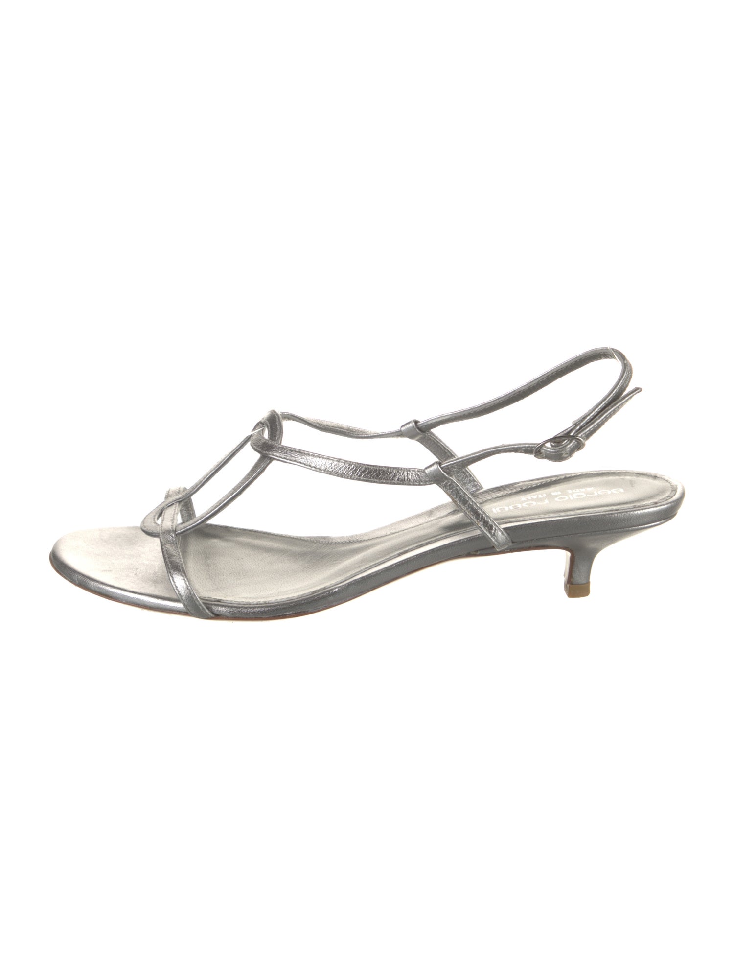 Sergio Rossi Leather T-Strap Sandals