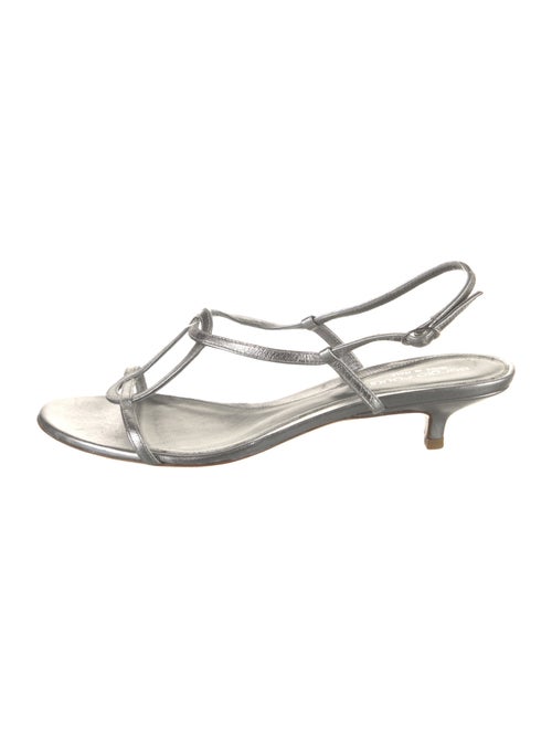 Sergio Rossi Leather T-Strap Sandals